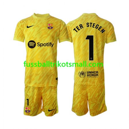 Fußballtrikots FC Barcelona Ter Stegen 1 Torwart Kinder 2024-2025 Kurzarm Auswärts-trikot kaufen